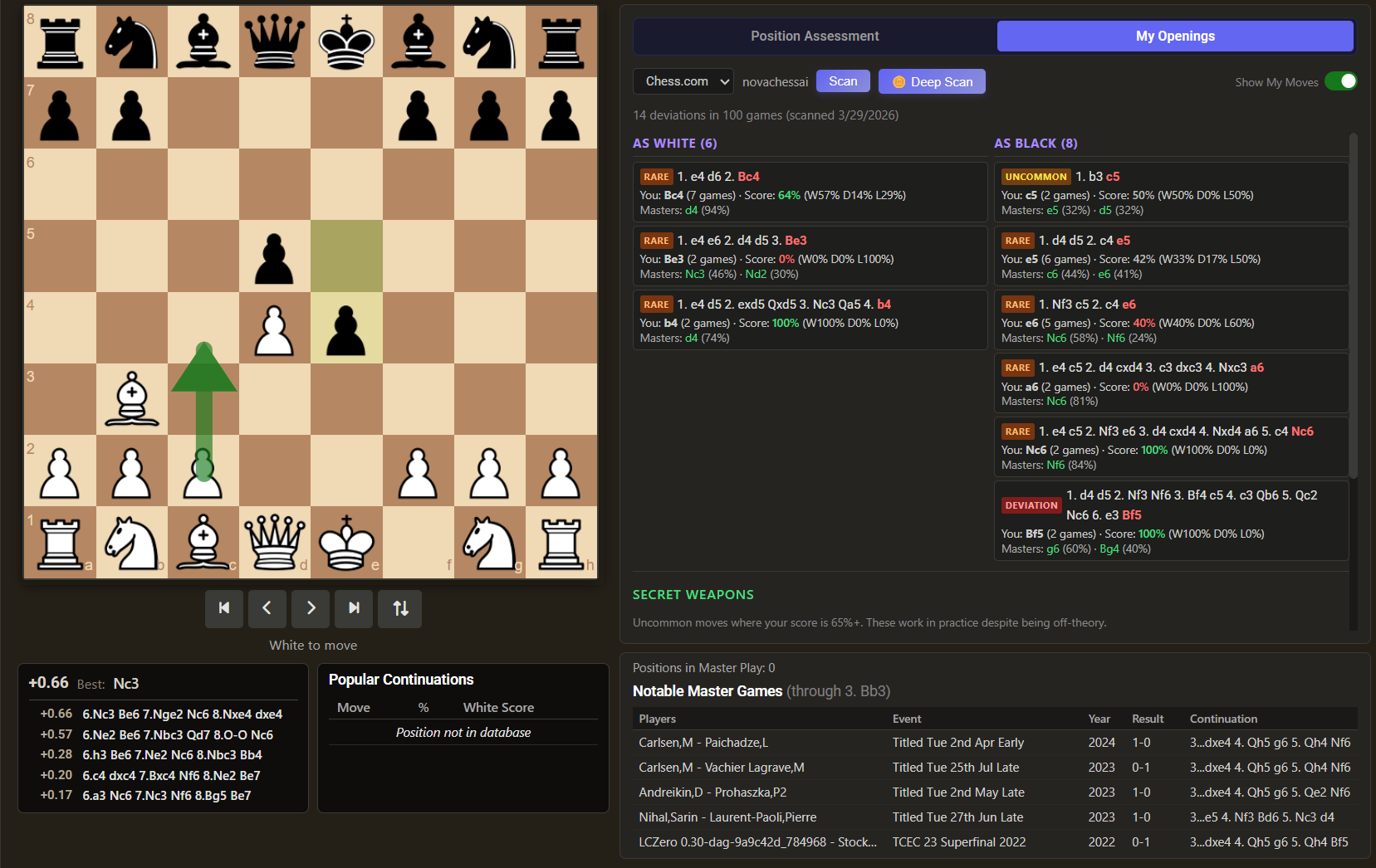 Opening Explorer with Move Arrows